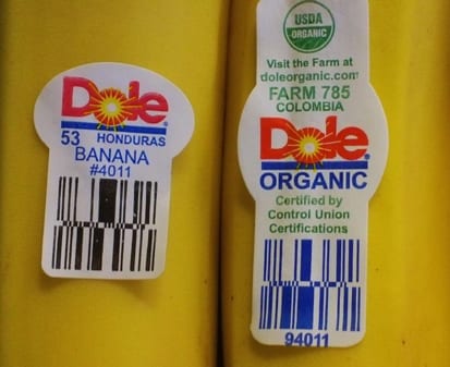 Conventional v. Organic PLU labeling