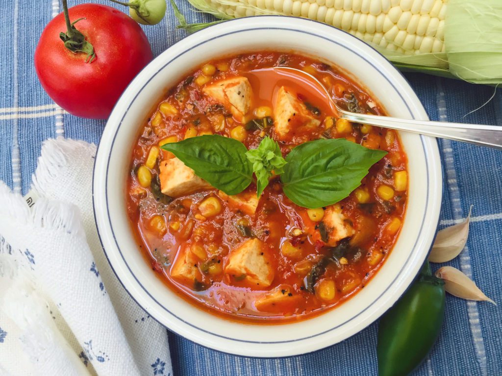 Basil Tomato Corn Soup Karen For Your Health
