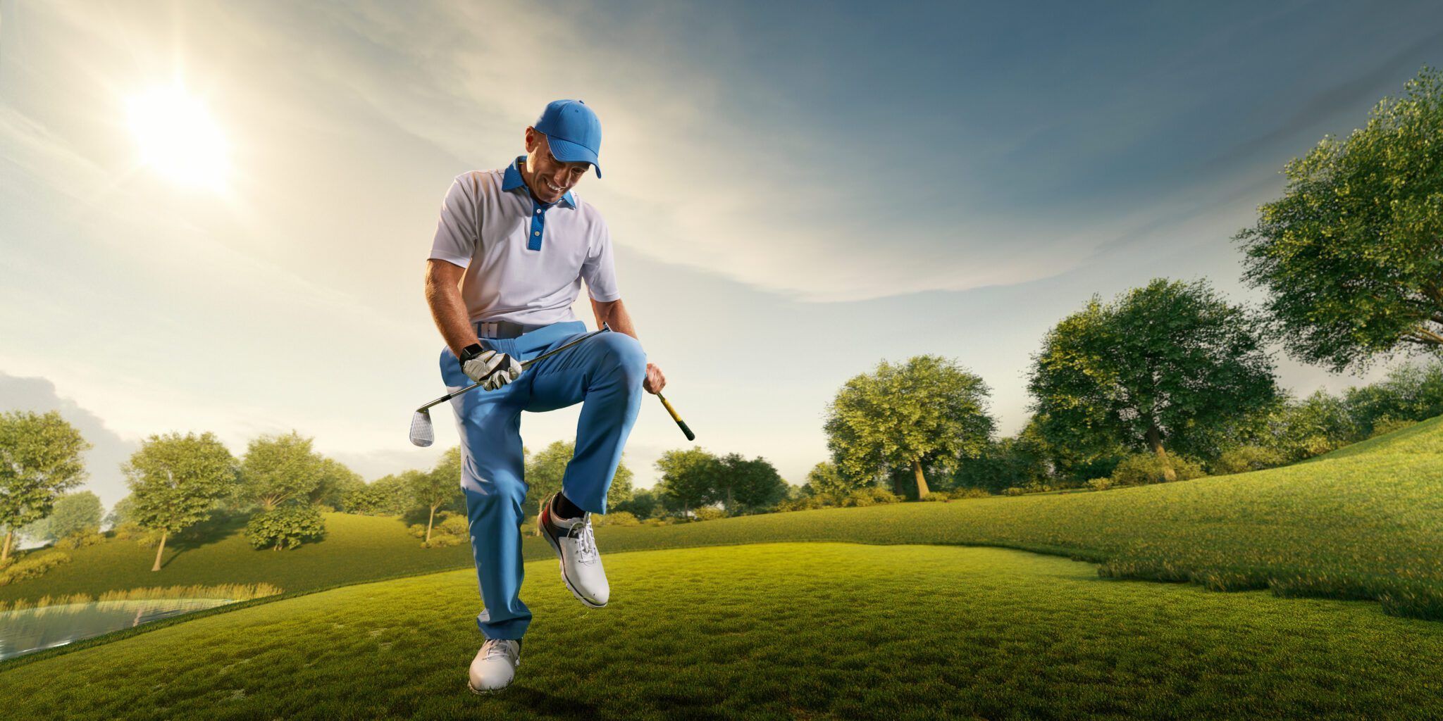 Angry golfer